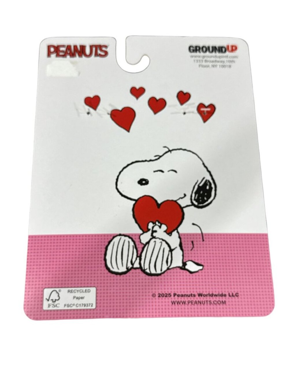 Peanuts Snoopy Women's Slippers Cupid Embroidery Cozy Fleece Red & White S/M - Picture 2 of 2